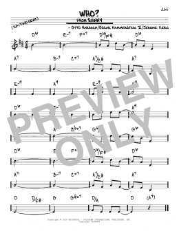 page one of Who? (Real Book – Melody & Chords)