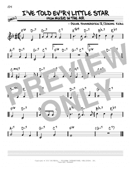 page one of I've Told Ev'ry Little Star (Real Book – Melody & Chords)