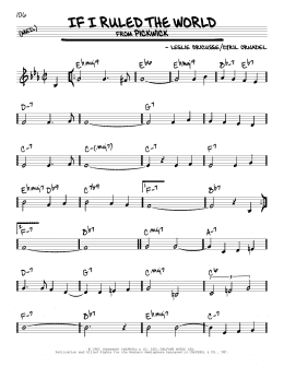 page one of If I Ruled The World (Real Book – Melody & Chords)