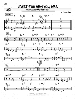 page one of Just The Way You Are (Real Book – Melody & Chords)