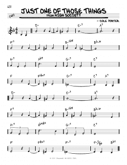 page one of Just One Of Those Things (Real Book – Melody & Chords)