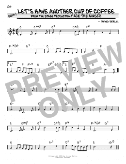 page one of Let's Have Another Cup Of Coffee (Real Book – Melody & Chords)