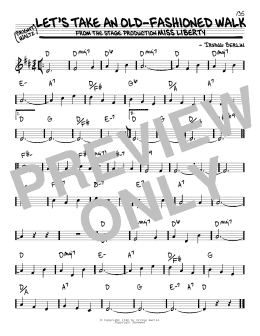 page one of Let's Take An Old-Fashioned Walk (Real Book – Melody & Chords)