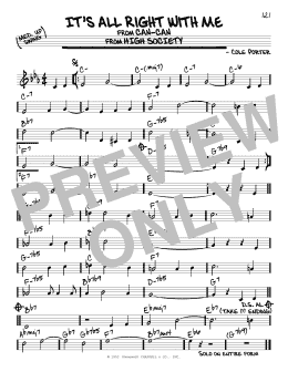 page one of It's All Right With Me (Real Book – Melody & Chords)