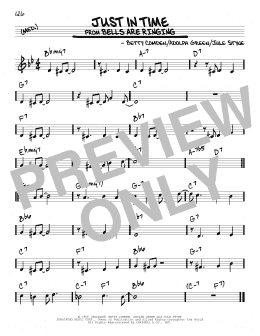 page one of Just In Time (Real Book – Melody & Chords)