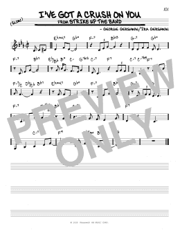 page one of I've Got A Crush On You (Real Book – Melody & Chords)