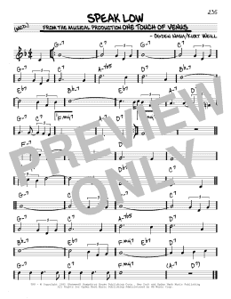 page one of Speak Low (Real Book – Melody & Chords)
