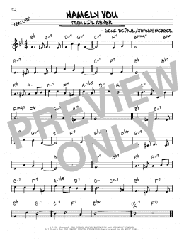 page one of Namely You (Real Book – Melody & Chords)
