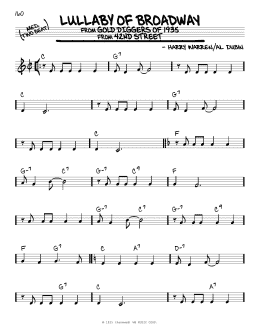 page one of Lullaby Of Broadway (Real Book – Melody & Chords)
