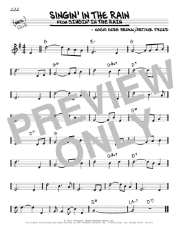 page one of Singin' In The Rain (Real Book – Melody & Chords)