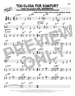 page one of Too Close For Comfort (Real Book – Melody & Chords)