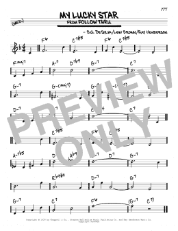 page one of My Lucky Star (Real Book – Melody & Chords)