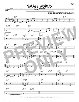 page one of Small World (Real Book – Melody & Chords)
