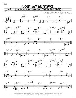 page one of Lost In The Stars (Real Book – Melody & Chords)
