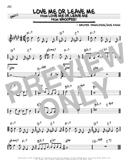 page one of Love Me Or Leave Me (Real Book – Melody & Chords)