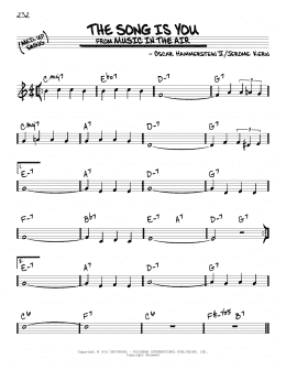 page one of The Song Is You (Real Book – Melody & Chords)