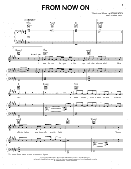 page one of From Now On (from The Greatest Showman) (Piano, Vocal & Guitar Chords (Right-Hand Melody))