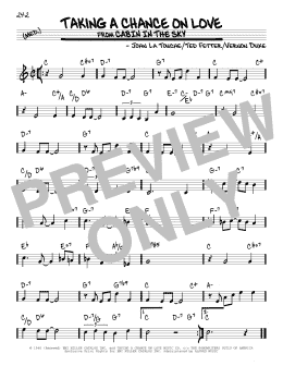 page one of Taking A Chance On Love (Real Book – Melody & Chords)