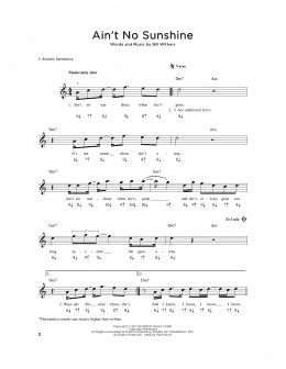 page one of Ain't No Sunshine (Harmonica)