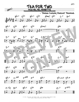 page one of Tea For Two (Real Book – Melody & Chords)