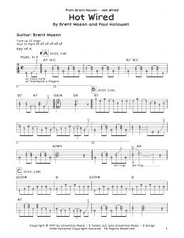page one of Hot Wired (Guitar Lead Sheet)