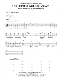 page one of The Bottle Let Me Down (Guitar Lead Sheet)