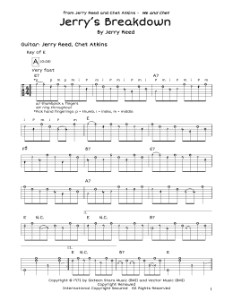 page one of Jerry's Breakdown (Guitar Lead Sheet)