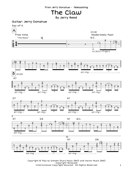page one of The Claw (Guitar Lead Sheet)