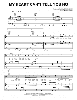 page one of My Heart Can't Tell You No (Piano, Vocal & Guitar Chords (Right-Hand Melody))