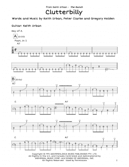 page one of Clutterbilly (Guitar Lead Sheet)