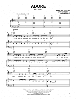 page one of Adore (Piano, Vocal & Guitar Chords (Right-Hand Melody))