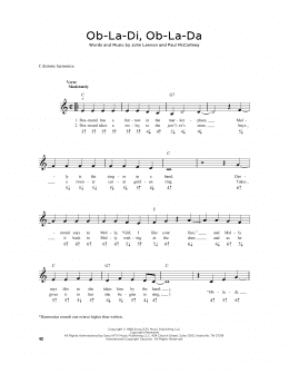 page one of Ob-La-Di, Ob-La-Da (Harmonica)