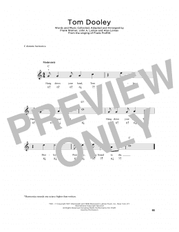 page one of Tom Dooley (Harmonica)