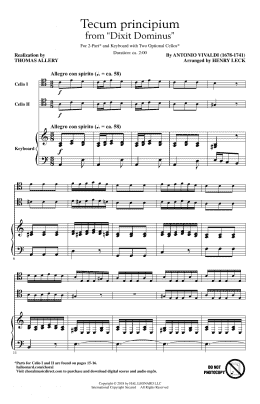 page one of Tecum Principium (2-Part Choir)