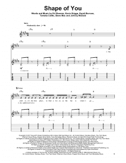 page one of Shape Of You (Guitar Tab (Single Guitar))