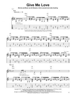 page one of Give Me Love (Guitar Tab (Single Guitar))