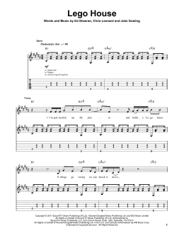 page one of Lego House (Guitar Tab (Single Guitar))