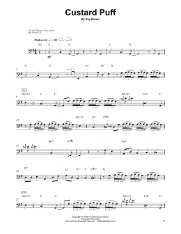 page one of Custard Puff (String Bass Transcription)