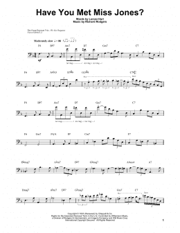 page one of Have You Met Miss Jones? (String Bass Transcription)