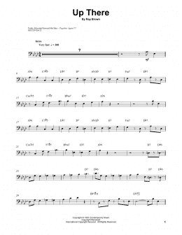page one of Up There (String Bass Transcription)