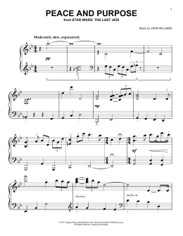 page one of Peace And Purpose (Easy Piano)