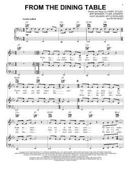 page one of From The Dining Table (Piano, Vocal & Guitar Chords (Right-Hand Melody))