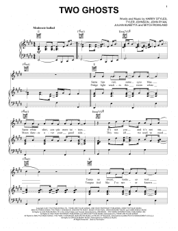 page one of Two Ghosts (Piano, Vocal & Guitar Chords (Right-Hand Melody))