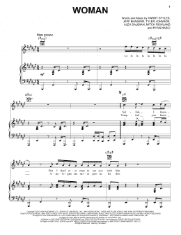 page one of Woman (Piano, Vocal & Guitar Chords (Right-Hand Melody))