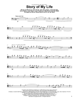 page one of Story Of My Life (Cello Solo)