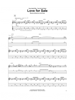 page one of Love For Sale (Electric Guitar Transcription)