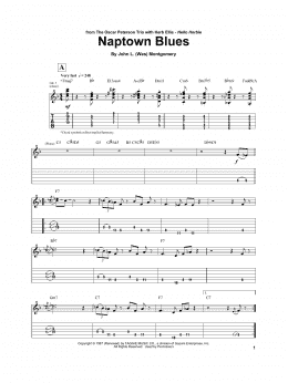 page one of Naptown Blues (Electric Guitar Transcription)