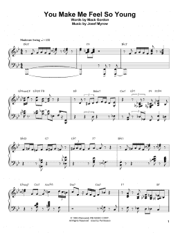 page one of You Make Me Feel So Young (Piano Transcription)