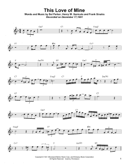 page one of This Love Of Mine (Tenor Sax Transcription)