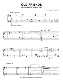 page one of Old Friends (Piano Solo)